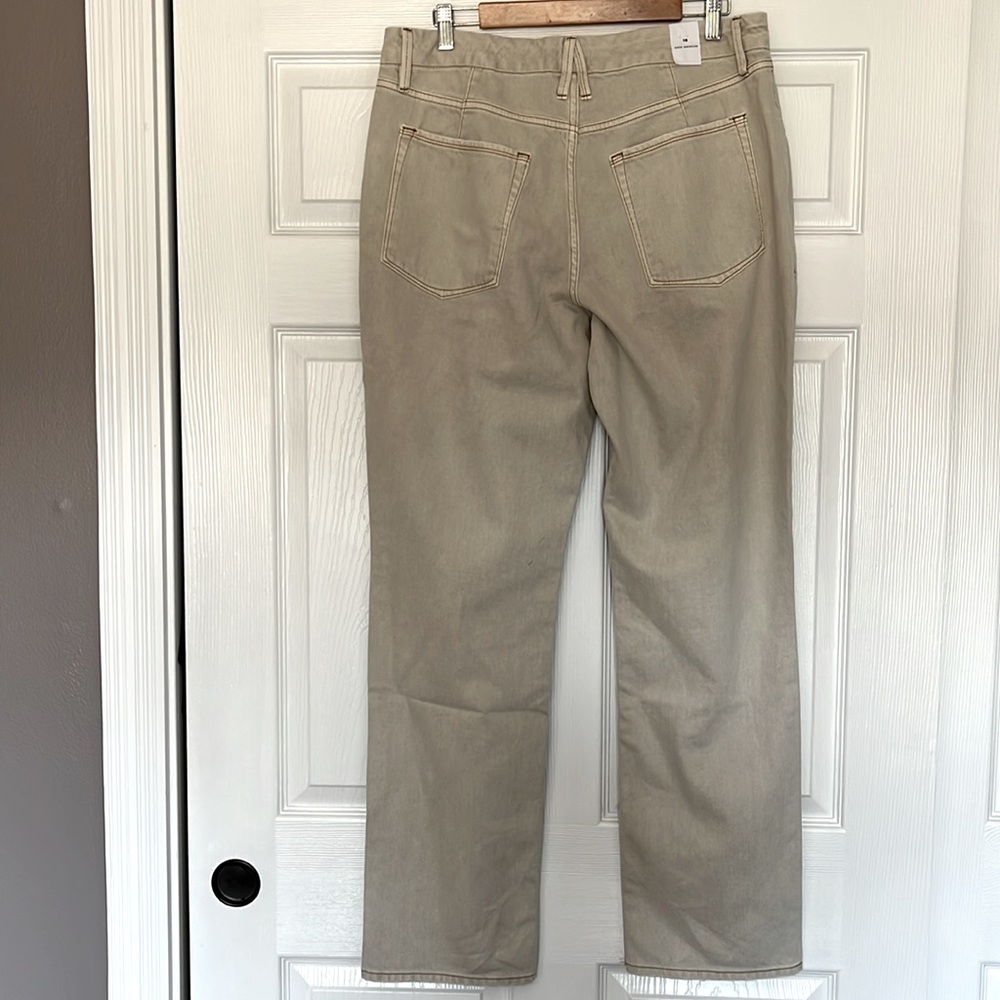 Good American High Rise Straight Leg Bone Jeans NEW - Picture 6 of 7